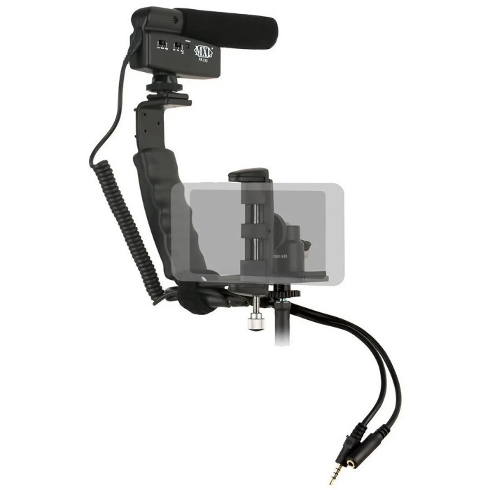 MXL Microphones 01 0102 MM-VE001 MXL Vlog Kiti MXL FR-310 Kamera Mikrofonu ve Stantı | Akıllı Telefon Tutucu ve Mikrofon Mobil Medya Videografer Kit