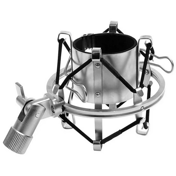 MXL Microphones 12 0003 MXL-57 Shockmount (Gümüş) | Klasik Gümüş Renk Sağlam Metal