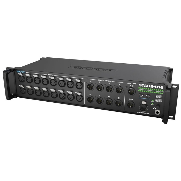 MOTU 17 0007 Stage-B16 Stage Box / Ses Kartı | 16 Kanal Dijital Mikser ve Sahne Kutusu AVB