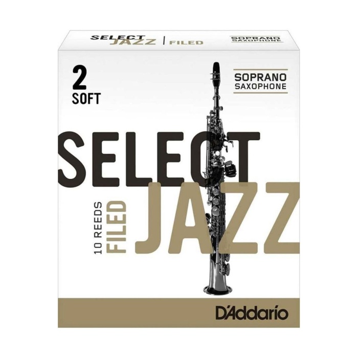 Daddario Rsf10ssx2s Select Jazz Soprano Saksafon Kamışı - No: 2 Soft (profesyonel - 10lu Paket) | Dosyasız (unfiled) Kesim, Modern Ve Esnek Caz Tonları, Geniş Dinamik Aralık | Uyum: Tüm Soprano Saksafonlar