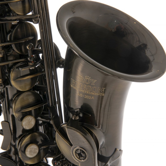 Roy Benson AS-202A Alto Saksafon (Antik) | Eskitilmiş Bronz Vintage Tarz