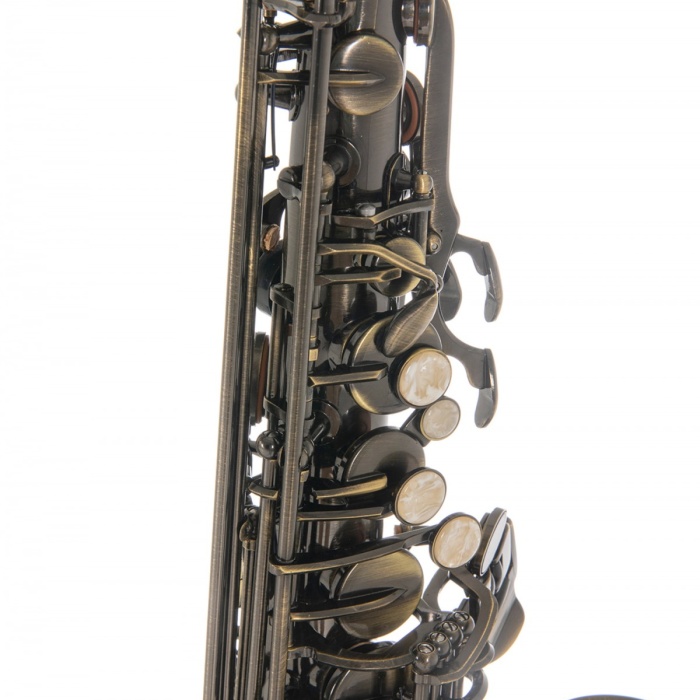 Roy Benson AS-202A Alto Saksafon (Antik) | Eskitilmiş Bronz Vintage Tarz