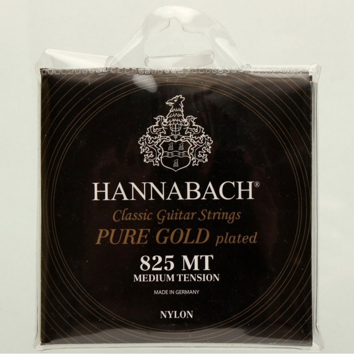 Hannabach 825MT Klasik Gitar Teli (Medium Tension) | Saf Altın Kaplama Baslar Korozyona Dayanıklı