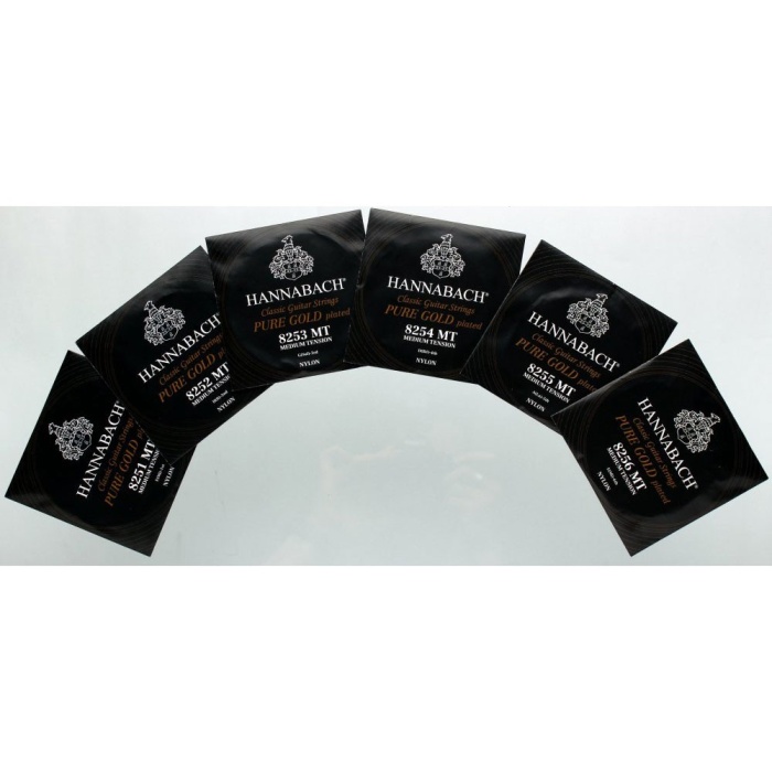 Hannabach 825MT Klasik Gitar Teli (Medium Tension) | Saf Altın Kaplama Baslar Korozyona Dayanıklı