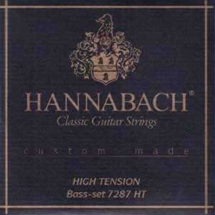 Hannabach 7287ht Klasik Gitar 3lü Bas Tel Seti (profesyonel - Yedek Bas Takımı) | High Tension (sert), Sadece 4-5-6. Teller (e-a-d), Gümüş Kaplama Özel Sarım | Ölçüler: 4/4 Standart Klasik Gitar Uyumlu