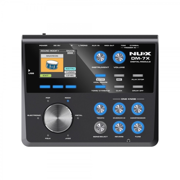 NUX DM-7X Dijital Davul Seti | Mesh Deri Pedler Gerçekçi Davul Hissi