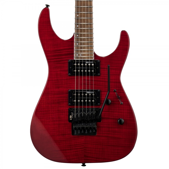 ESP LTD LM200FMSTR M-200FM See Thru Red Elektro Gitar | Kırmızı Alevli Kapak İnce Sap