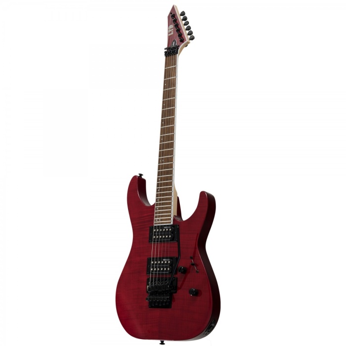 ESP LTD LM200FMSTR M-200FM See Thru Red Elektro Gitar | Kırmızı Alevli Kapak İnce Sap
