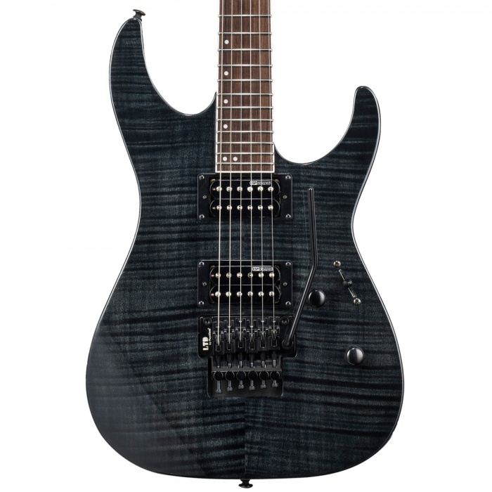 ESP LTD LM200FMSTBLK M-200FM Flame Black Elektro Gitar | Superstrat Gövde Sabit Köprü