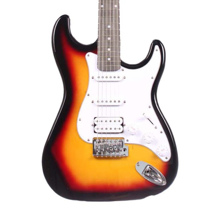 Angel AEG100-SB Sunburst Elektro Gitar | Vintage Sunburst HSS Manyetik Dizilimi