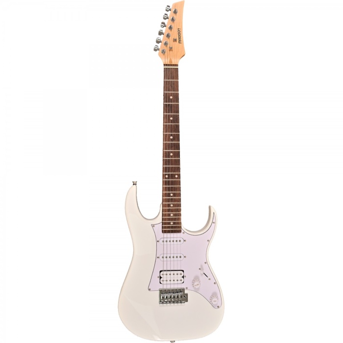 Madison MEG-WH Elektro Gitar (Beyaz) | Klasik Beyaz Strat Tarzı