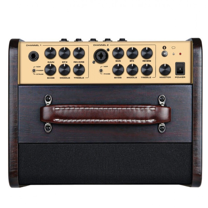 Nux Stagemanıı Stageman Iı Akustik Gitar Amfisi (üst Segment - Şarj Edilebilir) | 80 Watt Güç, Çift Kanal (mikrofon Ve Enstrüman), Bluetooth 5.0, Dahili Loop Ve Drum Machine | Ölçüler: 310 X 280 X 328 Mm