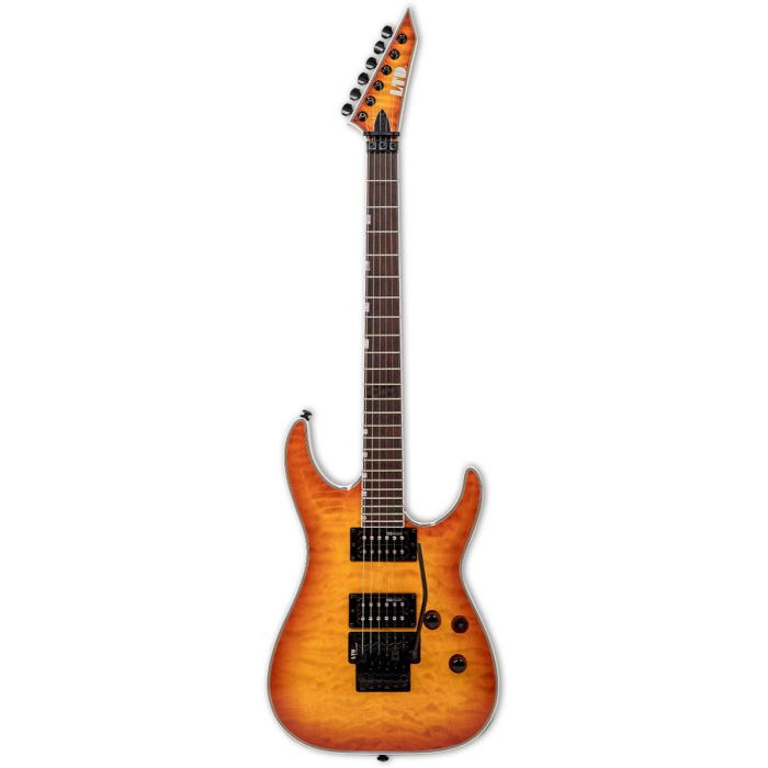 ESP LTD LXMH230QMFRASB MH-230 QM FR Amber Sunburst | Kaplan Desenli Kapak Hızlı Solo