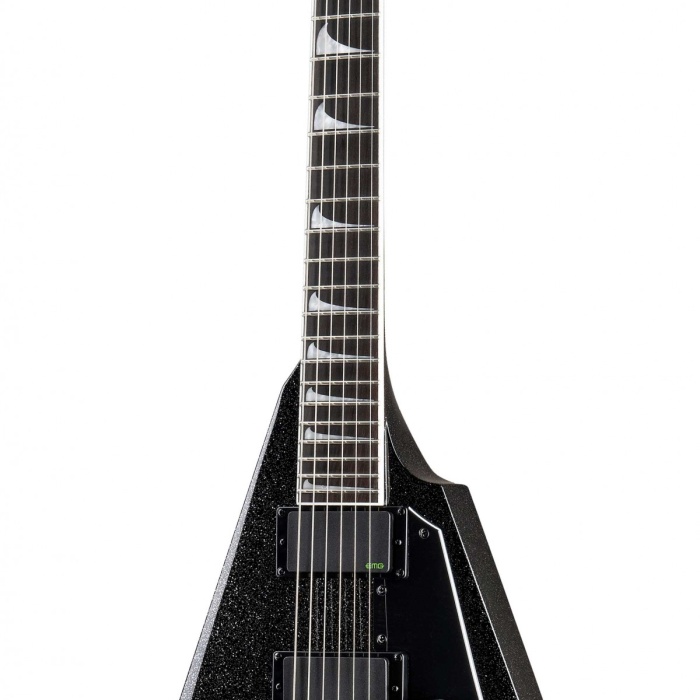 ESP LTD LKHVBLKSP Kirk Hammett KH-V Black Sparkle | Simli Siyah Flying V Kasa