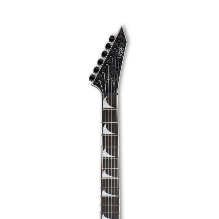 ESP LTD LKHVBLKSP Kirk Hammett KH-V Black Sparkle | Simli Siyah Flying V Kasa