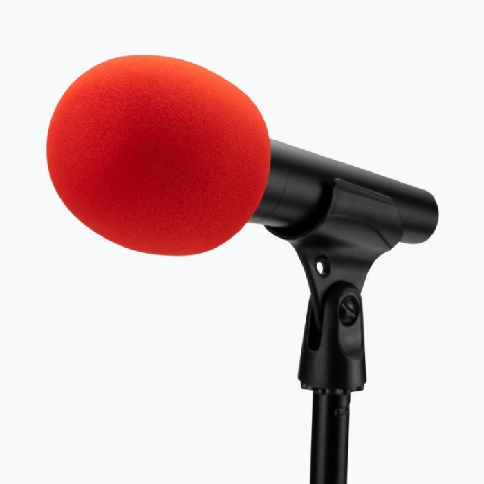 On Stage ASWS58-RD Mikrofon Süngeri (Kırmızı) | Canlı Renk Sahne Kullanımı