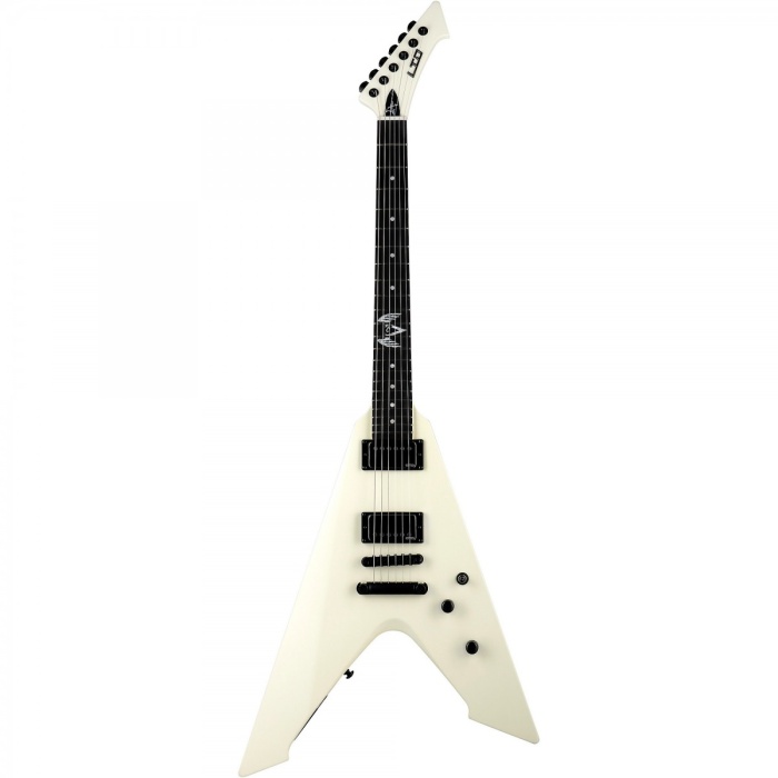 ESP LTD LVULTUREOW James Hetfield Vulture Olympic White | Beyaz V Kasa Hetfield İmzalı