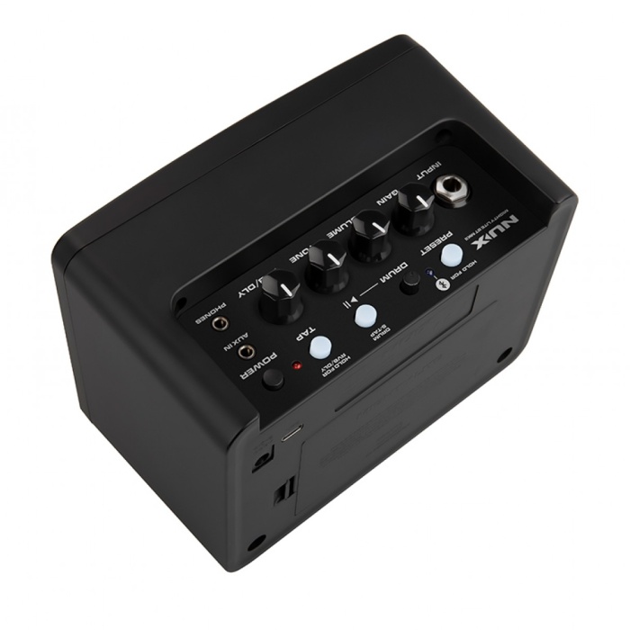 NUX MIGHTY LITE BT MKII Elektro Gitar Amfisi (Eğitim - Masaüstü Amfi) | 3 Watt Güç, Bluetooth Uygulama Kontrolü, Dahili Drum Machine ve Metronom, IR (Kabin Simülasyonu) Desteği | Ölçüler: 166 x 98 x 124 mm