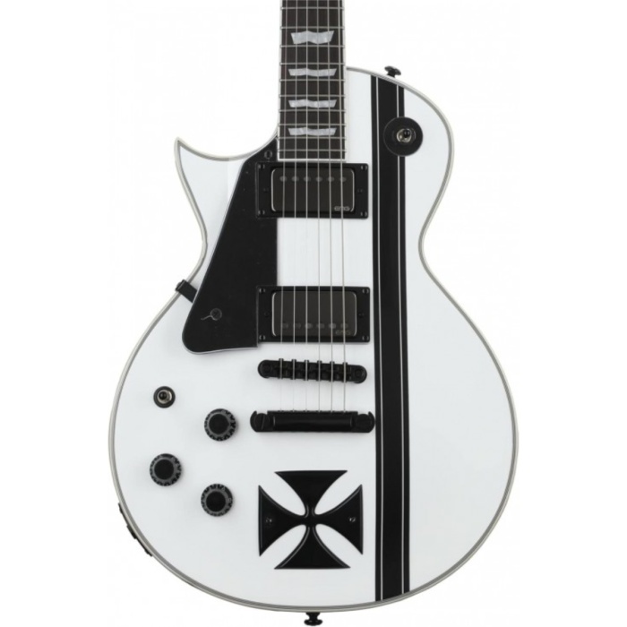 ESP LTD LIRONCROSSSWLH James Hetfield Iron Cross Snow White (Solak) | Demir Haç Grafikli İkonik Model