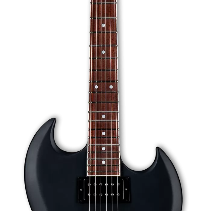 ESP LTD LVOLSUNG200BLKS Lars Frederiksen Signature Volsung-200 (Üst Segment - Signature Seri) | Rancid Gitaristi İmzalı SG/Double-cut Tasarımı, Maun Gövde, ESP Tasarımı LH-150 Manyetikler | Ölçüler: 24.75 İnç Skala Uzunluğu