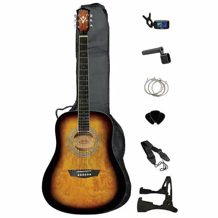 Washburn WSHAGPAKQTTB Exclusive Akustik Gitar Paketi | Aksesuarlı Tam Set Başlangıç Paketi