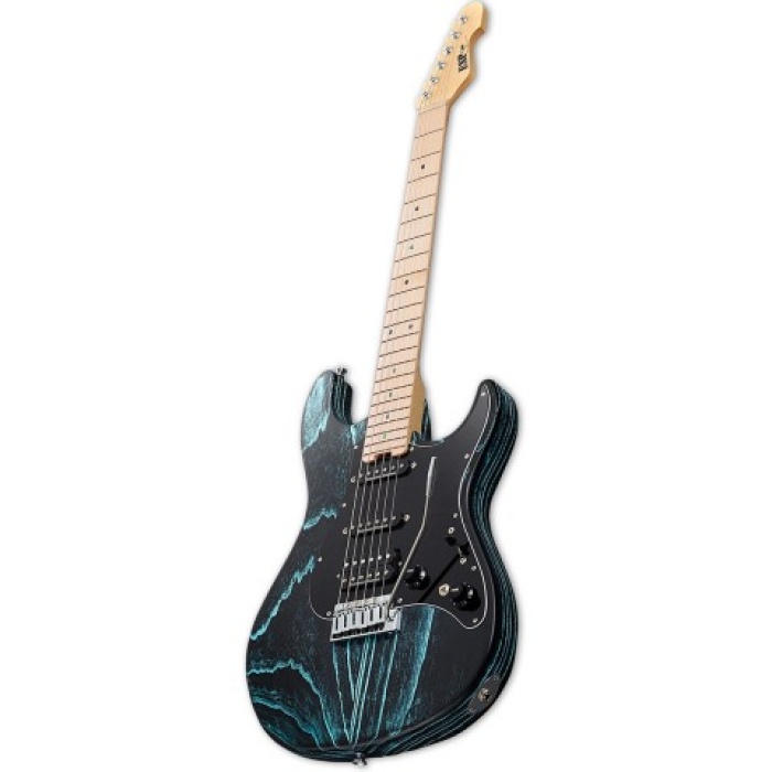 ESP LTD ESNAPASMDWBLKBLU ESP Custom Snapper Drift Wood Black Blue | Özel İşlenmiş Gövde Sanat Eseri