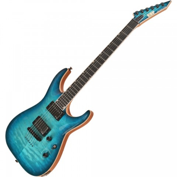 ESP LTD EUSHOR2QMEB43E2 ESP USA Horizon II Quilted Maple Aqua Marine | Amerikan Yapımı Okyanus Mavisi