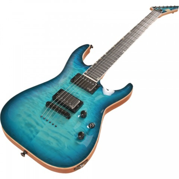 ESP LTD EUSHOR2QMEB43E2 ESP USA Horizon II Quilted Maple Aqua Marine | Amerikan Yapımı Okyanus Mavisi
