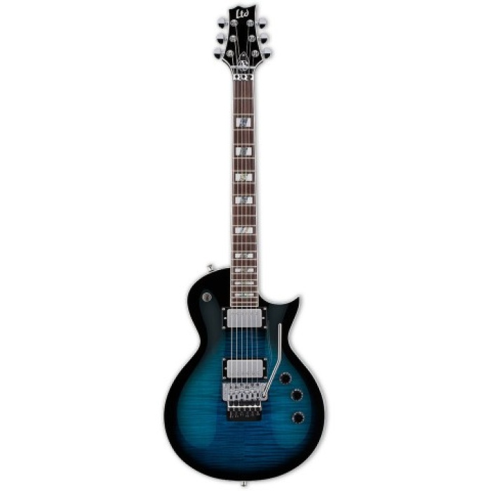 ESP LTD LAS1FRFMBLKAQSB Alex Skolnick Signature AS-1FR Black Aqua Sunburst | Alevli Kapak Floyd Rose Köprü