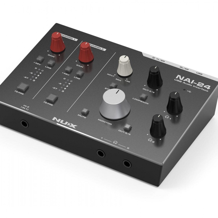 NUX NAI-24 Ses Kartı | 2 Giriş/4 Çıkış Yüksek Çözünürlüklü Kayıt