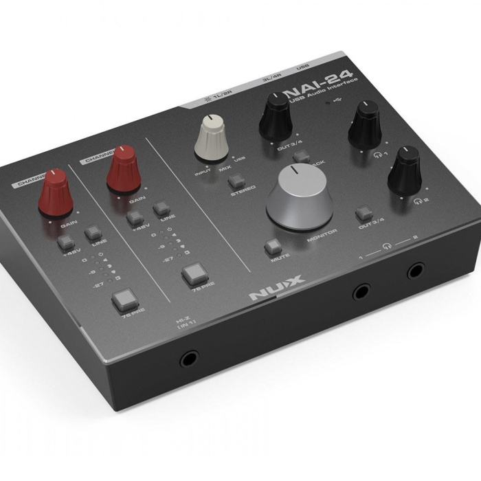 NUX NAI-24 Ses Kartı | 2 Giriş/4 Çıkış Yüksek Çözünürlüklü Kayıt