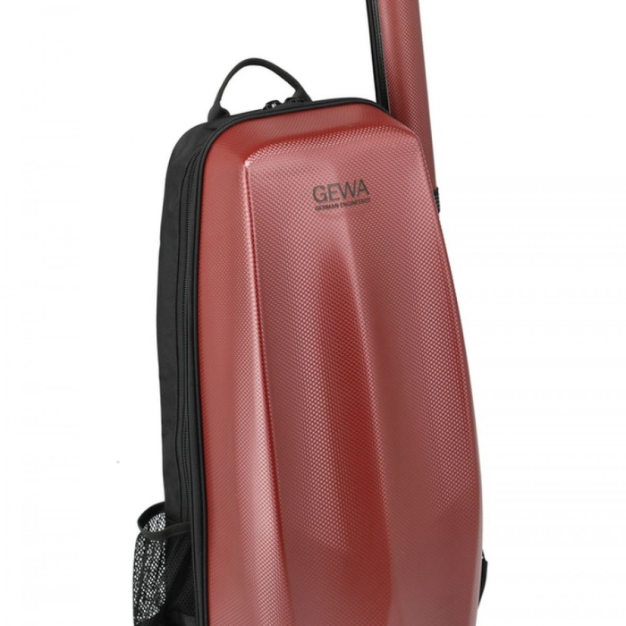 Gewa 300833 Space Keman Kutusu - Kırmızı (profesyonel - Sert Kasa Taşıma Çantası) | Şekilli (contoured) Tasarım, Termoplastik Darbe Emici Kabuk, Sırt Askı Aparatı | Uyum: 4/4 Ve 3/4 Boy Kemanlar İçin İdeal