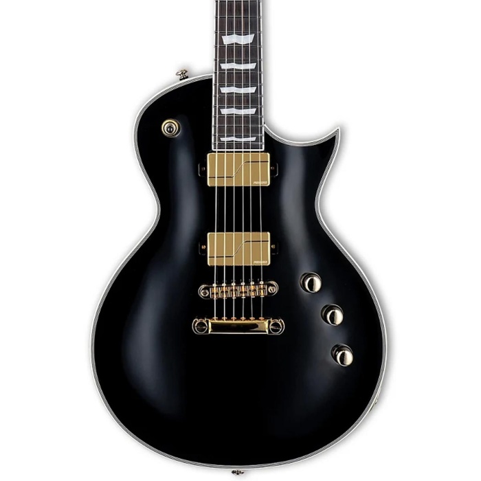 ESP LTD LEC1000BLKF EC-1000 Elektro Gitar - Siyah (Üst Segment - Deluxe Fluence) | Fishman Fluence Modern Humbucker Manyetikler, Push-Pull Voicing, Mat Siyah Kaplama | Ölçüler: 628 mm Skala / 24 XJ Perde