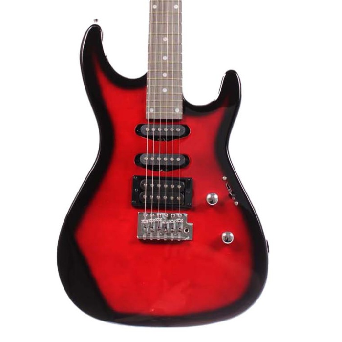 Angel AEG09-RD Transparent Wine Red Burst Elektro Gitar | Şık Bordo Geçişli Renk Çift Humbucker
