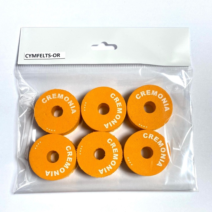Cremonia CYMFELTS-OR Zil Keçesi | Davul Zilleri İçin 6lı Paket - Turuncu