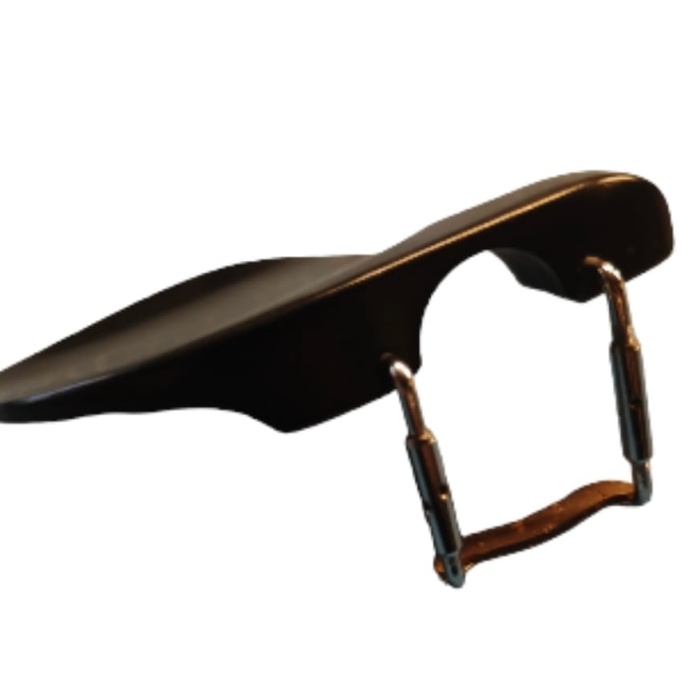 Melody Tm-110 Keman Çeneliği - Abanoz (yedek Parça - Ergonomik) | Cilt Dostu Hakiki Abanoz, Ergonomik Kavisli Yapı, Güvenli Metal Montaj Aparatları Dahil | Uyum: 4/4 Ve 3/4 Kemanlar İçin Standart Ölçü