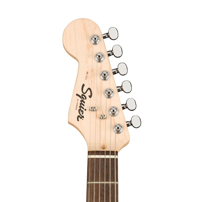 Squier 0370123506 Mini Stratocaster Solak Elektro Gitar (Siyah) | Solak Çalım İçin Kompakt Gövde ve Standart Strat Sesi