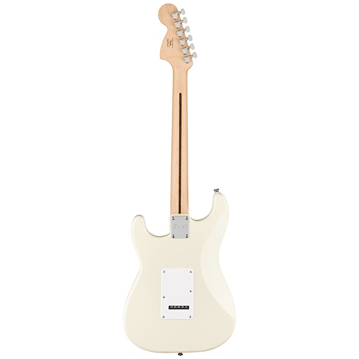 Squier 0378002505 Affinity Stratocaster Elektro Gitar (Olympic White) | Akçaağaç Klavye Beyaz Renk ve 2-Noktalı Tremolo