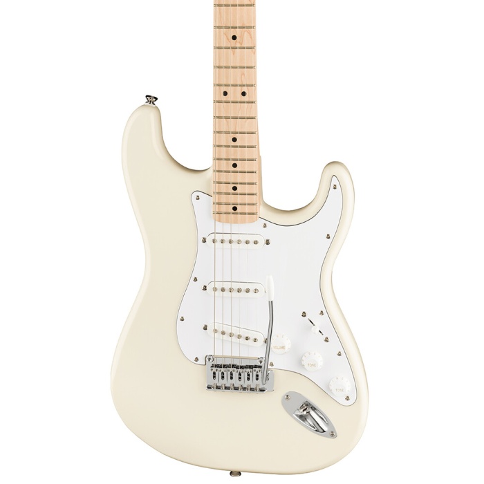 Squier 0378002505 Affinity Stratocaster Elektro Gitar (Olympic White) | Akçaağaç Klavye Beyaz Renk ve 2-Noktalı Tremolo