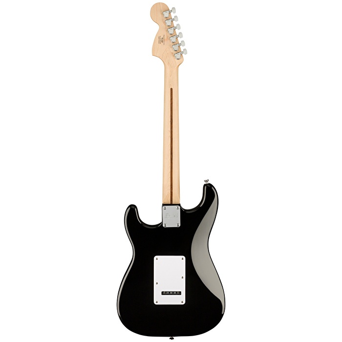 Squier 0378002506 Affinity Stratocaster Elektro Gitar (Siyah) | Akçaağaç Klavye Büyük Kafa (Headstock) ve Siyah Cila