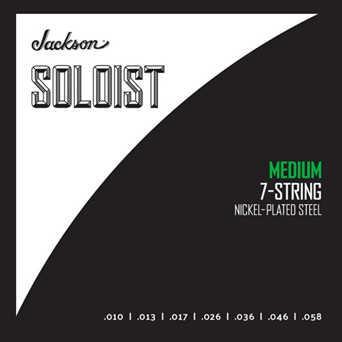 Jackson 2991058007 Soloist 7 Telli Elektro Gitar Teli (10-58) | 7 Telli Gitarlar İçin Özel Kalınlık Dengeli Tansiyon