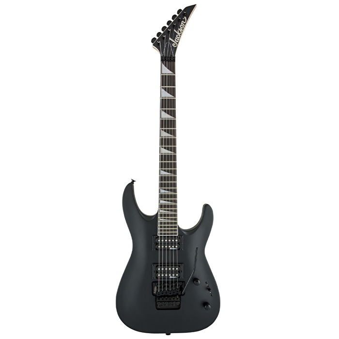 Jackson 2910248568 JS Dinky Arch Top JS32 DKA Elektro Gitar (Satin Black) | Mat Siyah Cila Köpekbalığı Dişi İşaretçiler ve Floyd Rose Tremolo