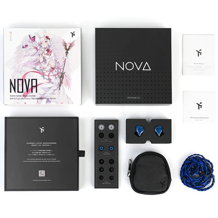 Truthear 06 0002 Nova 1DD+4BA Hibrit Kulak İçi Kulaklık (Profesyonel - IEM Stüdyo Monitörü) | 1 Dinamik + 4 Dengeli Armatür Sürücü, Harman Hedef Eğrisi Uyumu, Referans Tonlama | Ölçüler: Kablo Uzunluğu 120 cm