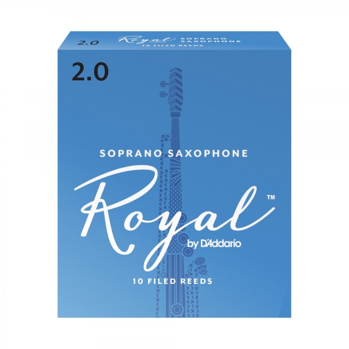 DAddario RIB1020 Royal Soprano Saksafon Kamışı No: 2.0 (Başlangıç/Eğitim) - 10lu Paket | Fransız Kesim (Filed), Esnek ve Net Ton Yapısı