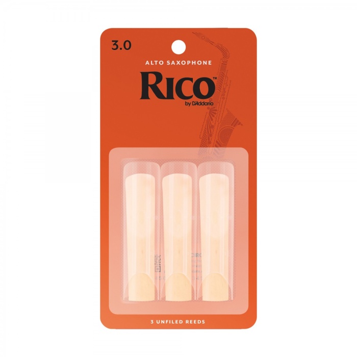 DAddario RJA0330 Rico Orange Box Alto Saksafon Kamışı No: 3.0 (Başlangıç/Eğitim) - 3lü Paket | Klasik Turuncu Kutu, Kolay Çalım ve Ekonomik Tercih