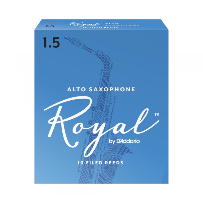 DAddario RJB1015 Royal Alto Saksafon Kamışı No: 1.5 (Başlangıç/Eğitim) - 10lu Paket | Fransız Kesim (Filed), Esnek ve Net Ton Yapısı