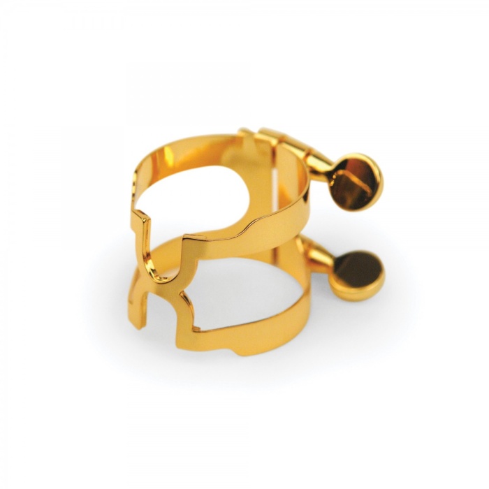 DAddario HCL1G Si Bemol (Bb) Klarnet H-Ligature ve Kapak Seti | Altın Kaplama (Gold) Harrison Tarzı Tasarım, 4 Noktadan Eşit Baskı ile Maksimum Rezonans