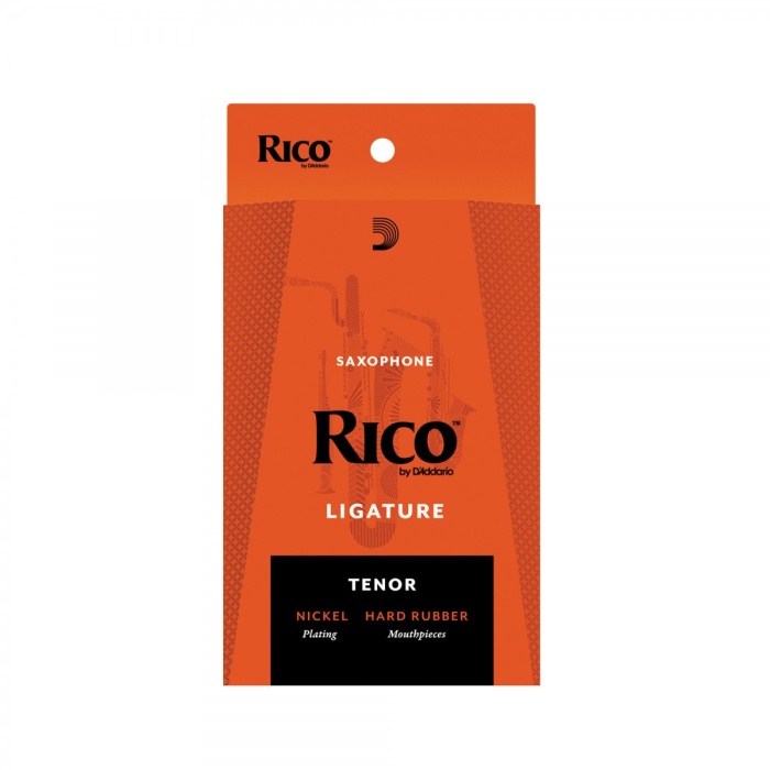 DAddario RTS1LN Rico Tenor Saksafon Bek Bilezik ve Kapak Seti | Nikel Kaplama Ligatür, Dayanıklı Plastik Kapak, Standart Ebonit Beklerle Uyumlu