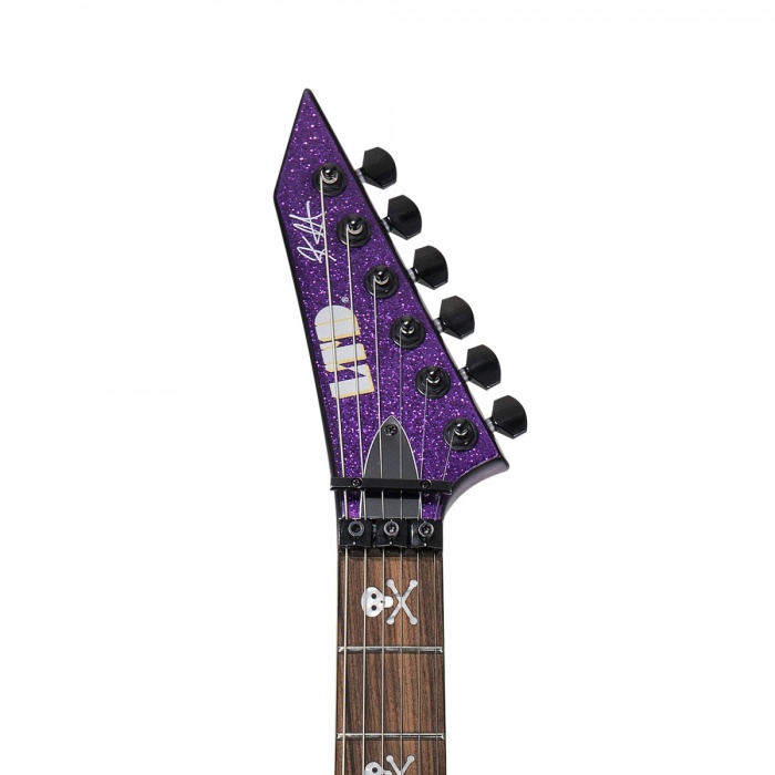ESP LTD LKH602PSP Kirk Hammett KH-602 Purple Sparkle Elektro Gitar | Neck-Thru (Sap-Gövde Birleşik) Yapı, EMG Bone Breaker Manyetikler, Floyd Rose 1000 Tremolo Sistemi