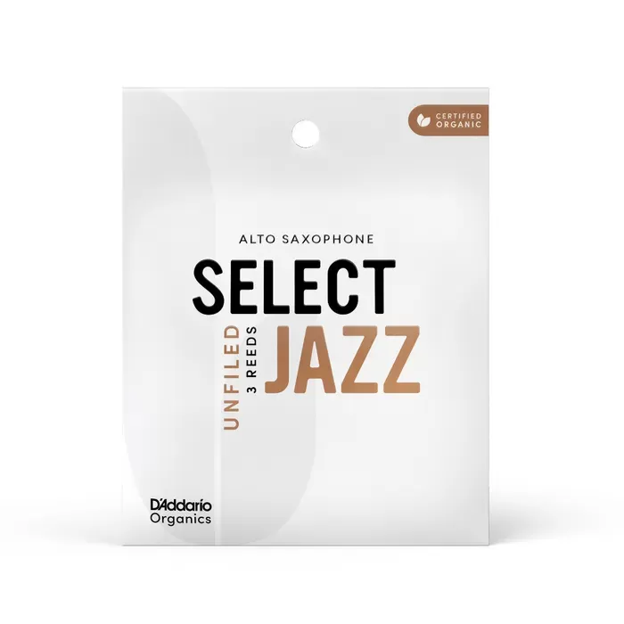 DAddario ORRS03ASX3S Organic Select Jazz Unfiled Alto Saksafon Kamışı No: 3 Soft (Profesyonel/Caz) - 3lü Paket | Kimyasalsız Organik Tarım Sertifikalı ve Net Caz Tınısı